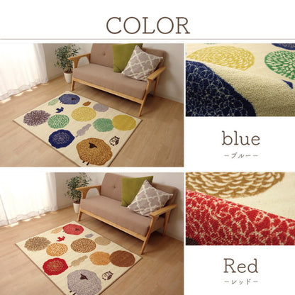 デスクカーペット 約100×130cm デスクマット 学習机 マット ラグ ルームマット 子供部屋 キズ防止 テレワーク 北欧 インテリア 韓国インテリア お洒落 かわいい 北欧 オールシーズン(代引不可)