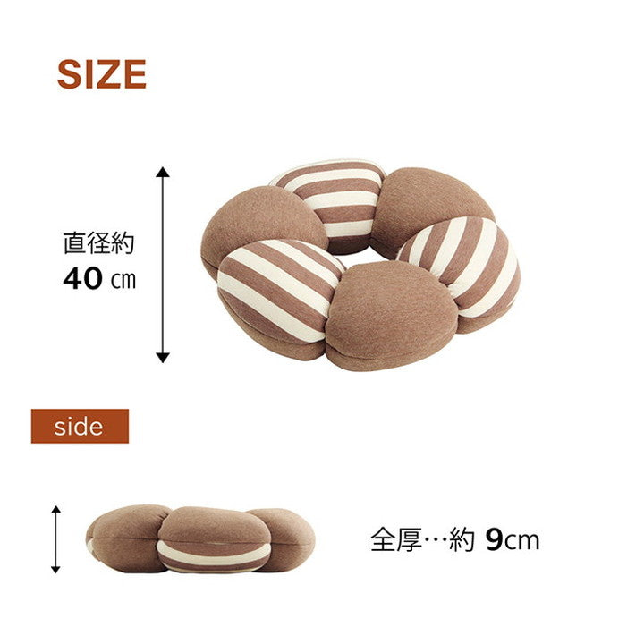 クッション 穴あき 円座 約40cm 花 花柄 シンプル もっちり 低反発 ウレタン オフィス ドライブ インテリア おしゃれ 北欧 オールシーズン かわいい お洒落 雑貨 リビング(代引不可)