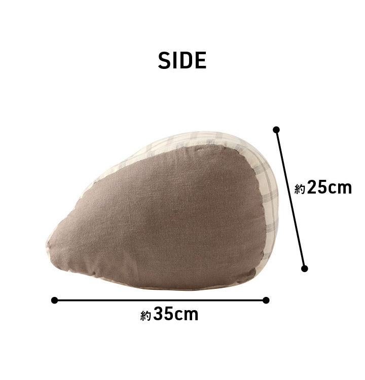 オーガニックコットン 多機能クッション 洗える 寄りかかり 日本製 綿100% チェック 背もたれ 約60×35×25cm おしゃれ かわいい 三角クッション スマホ ゲーム ゲーミング エミリー(代引不可)