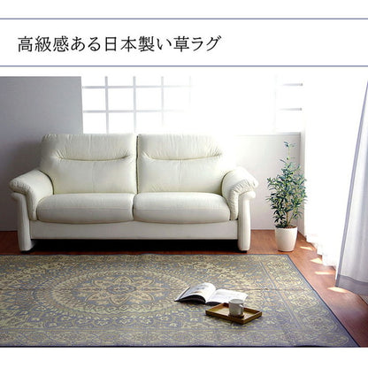 ラグ 191×191cm 正方形 い草 日本製 高級感 ホットカーペット対応 抗菌 防臭 ウレタン使用 夏用 ふっくら い草 サークル いぐさ 湿度 清潔 オールシーズン おしゃれ インテリア 北欧(代引不可)