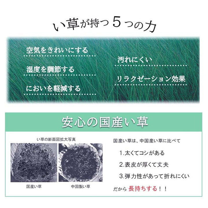 ラグ 191×250cm 長方形 い草 日本製 高級感 ホットカーペット対応 抗菌 防臭 ウレタン使用 夏用 ふっくら い草 サークル いぐさ 湿度 清潔 オールシーズン おしゃれ インテリア 北欧(代引不可)