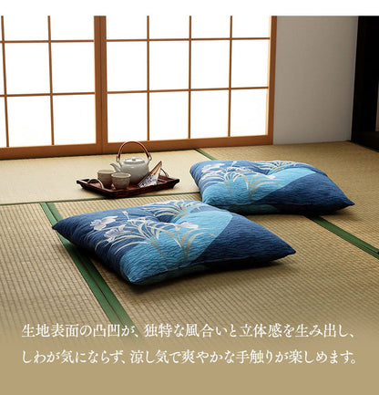 座布団 浴衣の生地で作った 洗える 日本製 国産 和室 洋室 銘仙判 夏 約55×59cm おしゃれ かわいい ざぶとん ゆかた(代引不可)