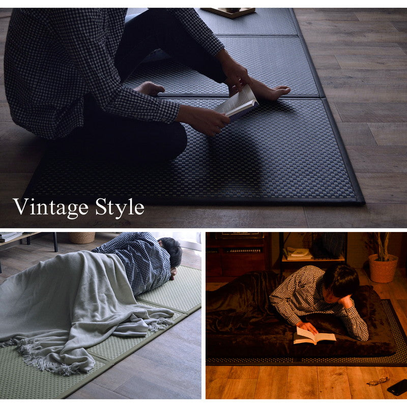 ユニット畳 日本製 い草 フレア マットレス 140×210cm セミシングル 吸着シートセット 抗菌防臭 吸放湿性 防音 井草 イグサ 国産 軽量 こたつ ぴったり 滑り止めシート(代引不可)