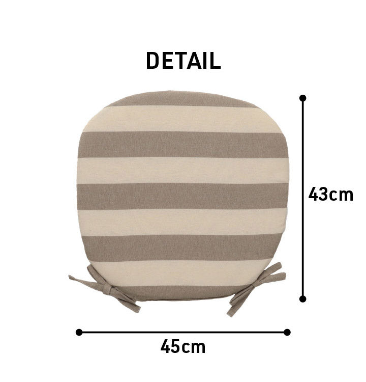 オーガニックコットン クッション シート 角丸 椅子 45×43cm 日本製 洗える 綿100% ボーダー チェア いす シートクッション おしゃれ かわいい フロー(代引不可)