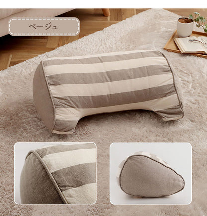 オーガニックコットン 多機能クッション 洗える 寄りかかり 日本製 綿100% ボーダー 背もたれ 約55×35×25cm おしゃれ かわいい 三角クッション スマホ ゲーム ゲーミング フロー(代引不可)