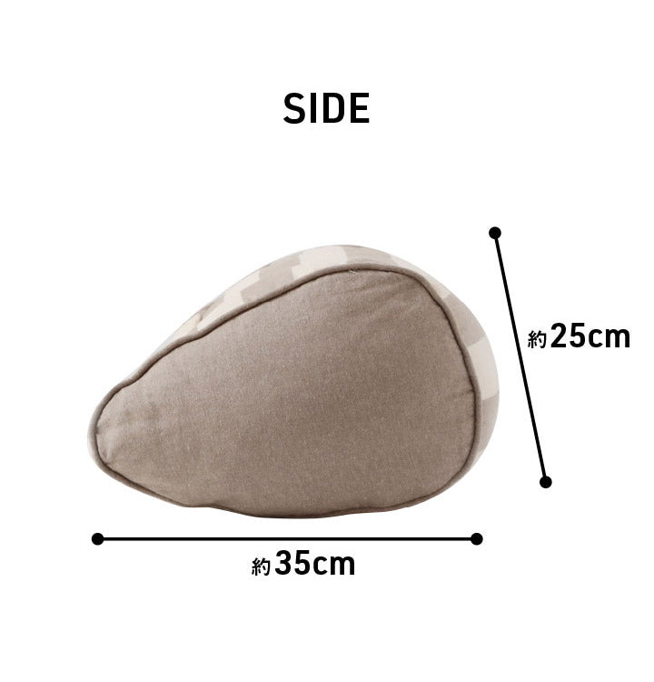 オーガニックコットン 多機能クッション 洗える 寄りかかり 日本製 綿100% ボーダー 背もたれ 約55×35×25cm おしゃれ かわいい 三角クッション スマホ ゲーム ゲーミング フロー(代引不可)