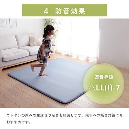冷感ラグ 正方形 冷たい 2畳 180×180cm 滑りにくい 防音 ボリューム 厚い へたりにくい シンプル 無地(代引不可)