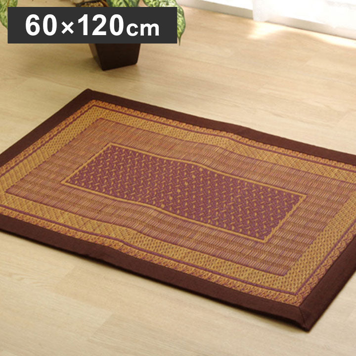 玄関マット 約60×120cm 純国産 い草玄関マット 『Fランクス』 日本製 国産 カーペット 絨毯 じゅうたん ラグ インテリア 北欧 おしゃれ オールシーズン シンプル 新生活 玄関 コンパクト(代引不可)