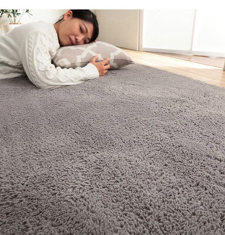 ラグ カーペット ふわふわ 洗える 長方形 130×185cm 1.5畳 滑りにくい 無地 コンパクト オールシーズン 床暖房 ホットカーペット対応 おしゃれ かわいい フィリップ2(代引不可)