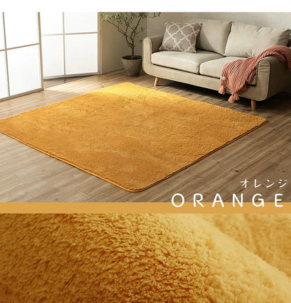 ラグ カーペット ふわふわ 洗える 正方形 185×185cm 2畳 滑りにくい 無地 コンパクト オールシーズン 床暖房 ホットカーペット対応 おしゃれ かわいい フィリップ2(代引不可)