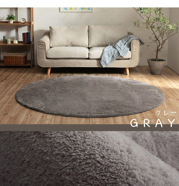 ラグ カーペット ふわふわ 洗える 円形 185cm丸 滑りにくい 無地 コンパクト オールシーズン 床暖房 ホットカーペット対応 おしゃれ かわいい フィリップ2(代引不可)