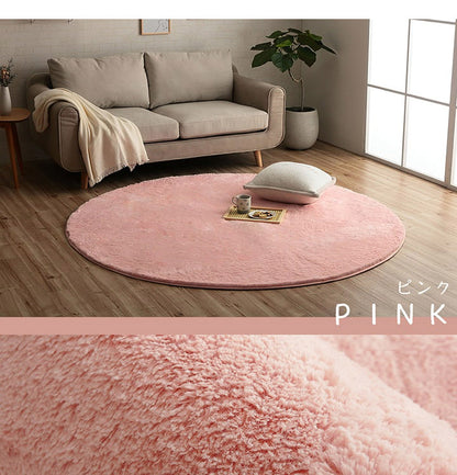 ラグ カーペット ふわふわ 洗える 円形 185cm丸 滑りにくい 無地 コンパクト オールシーズン 床暖房 ホットカーペット対応 おしゃれ かわいい フィリップ2(代引不可)