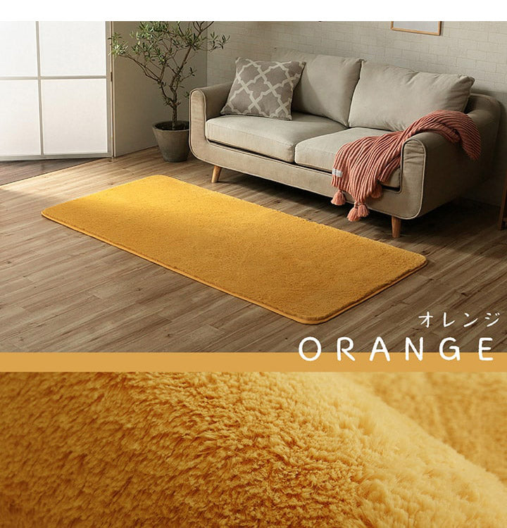 ラグ カーペット ふわふわ 洗える 長方形 90×185cm 1畳 滑りにくい 無地 コンパクト オールシーズン 床暖房 ホットカーペット対応 おしゃれ かわいい フィリップ2(代引不可)