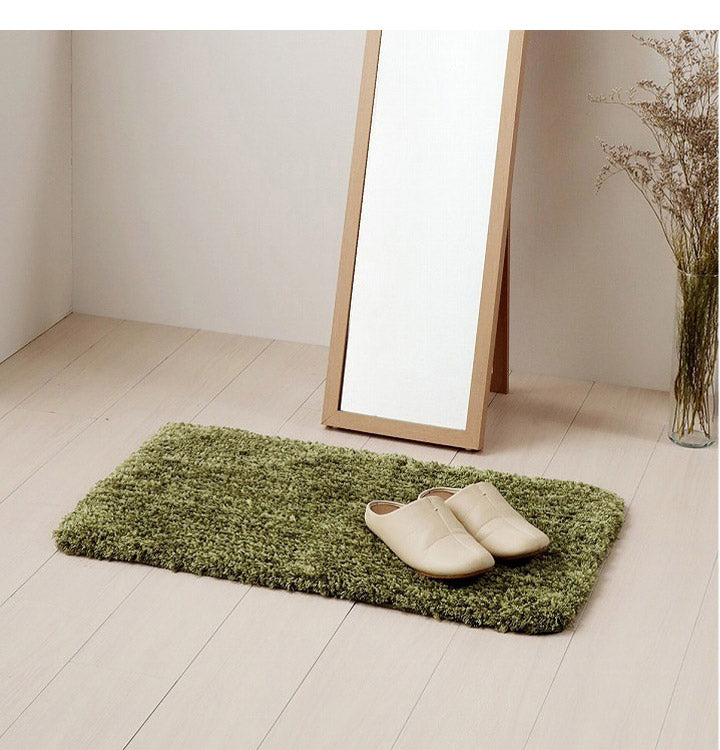 玄関マット シャギー 高密度 ふんわり ふかふか 肌ざわり 滑りにくい スタンドミラー前 シンプル ナチュラルカラー 45×75cm おしゃれ かわいい(代引不可)
