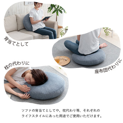 クッション 約50cm丸 リビング 円 冷感 ひんやり シンプル 接触冷感 円形 冷感クッション ひんやりクッション 座布団 フロアクッション ソファクッション 夏用(代引不可)