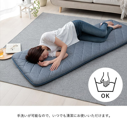 クッション 約65×115cm 座布団 冷感 ひんやり ペット 寝転ぶ 三層 キルティング 洗える 長座布団 接触冷感 お昼寝マット 長時間 お尻が痛くなりにくい(代引不可)