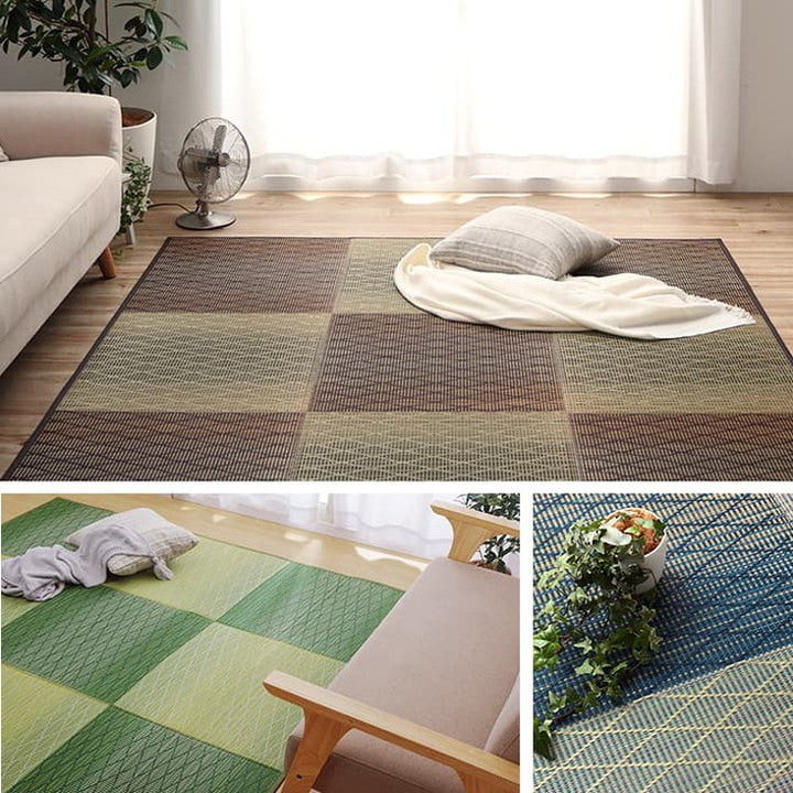 い草 畳 約240×320cm 自然素材 カーペット ラグ インテリア 夏用 節電 無地 涼しい ダイヤ柄 シンプル クッション性 抗菌 防臭 ウレタン 不織布 調温 リラックス インテリア おしゃれ 北欧(代引不可)