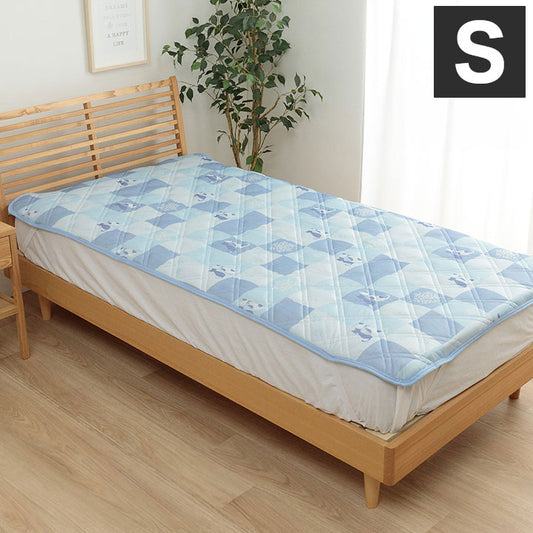 敷パッド 100×200cm シングル 接触冷感 リバーシブル ゴムバンド 洗濯 可愛い 猫柄 おすすめ ひんやり 肌触り 節電 冷感寝具 夏用 涼しい オールシーズン(代引不可)