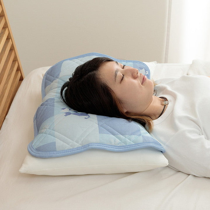 枕パッド 40×50cm 冷感 可愛い 猫柄 おすすめ ひんやり 肌触り 節電 冷感寝具 夏用 涼しい 枕パッド 接触冷感 オールシーズン 夏 リバーシブル まくら 枕 ピロー(代引不可)