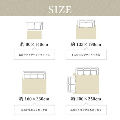 ラグ カーペット 約200×250cm モルドバ製 ウィルトン織り 長方形 柔らかタッチ ボリューム感 高級感 オールシーズン おしゃれ かわいい 北欧 韓国インテリア インテリア お洒落(代引不可)