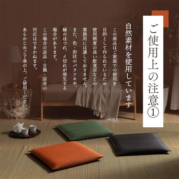 座布団 い草座布団 2枚組 55×55cm 日本製 クッション 抗菌 防臭 消臭 湿度調整 蒸れにくい 涼しい モダン 無地 インテリア 和 リビング 和室 オールシーズン おしゃれ お洒落(代引不可)