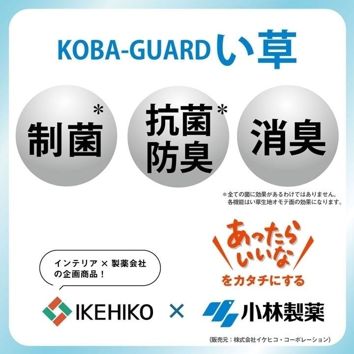 クッション くつろぎ ごろごろ い草 抗菌防臭 消臭 シンプル 小林製薬コバガード使用 約48×90cm ブラウン クリア(代引不可)