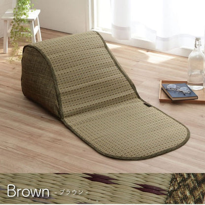 クッション くつろぎ ごろごろ い草 抗菌防臭 消臭 シンプル 小林製薬コバガード使用 約48×90cm ブラウン クリア(代引不可)