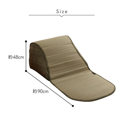 クッション くつろぎ ごろごろ い草 抗菌防臭 消臭 シンプル 小林製薬コバガード使用 約48×90cm ブラウン クリア(代引不可)