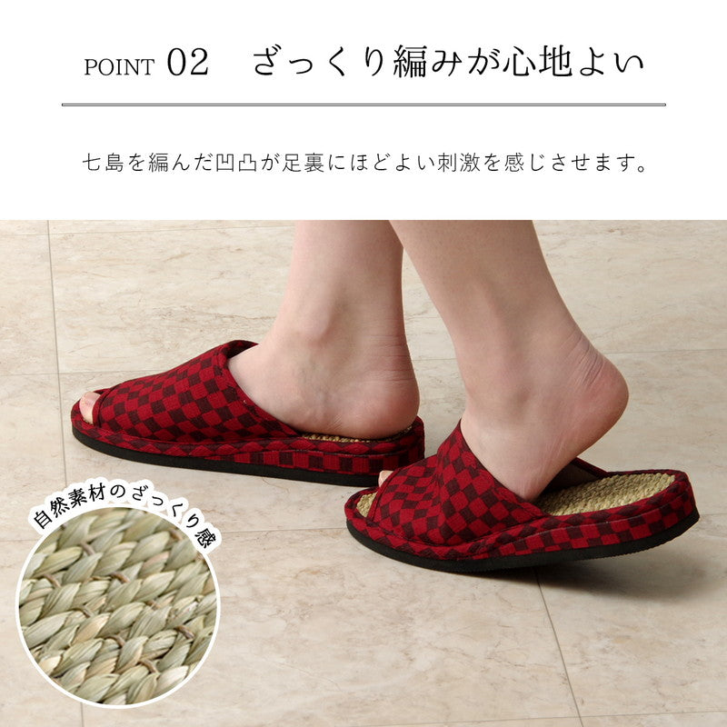 スリッパ 部屋履き M い草クッション レディース おしゃれ 可愛い かわいい イグサ 井草 ギフト プレゼント ラッピング(代引不可)