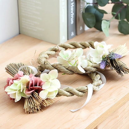 い草 リース 雑貨 飾り 消臭効果 リラックス効果 アレンジ 約20cm丸 かわいい おしゃれ(代引不可)