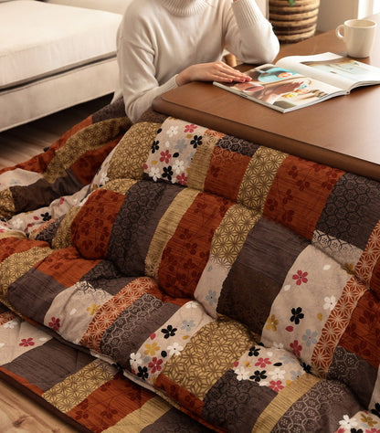 日本製 こたつ布団 こたつ厚掛け 単品 和柄 長方形 約 205×245cm かわいい おしゃれ(代引不可)