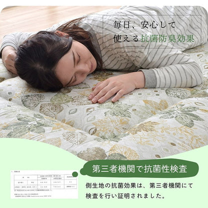 敷布団 140×210cm ダブルロング 日本製 寝具 敷き布団 抗菌防臭 防ダニ 東洋紡フィルハーモニー ヒバエッセンス 日本製 オールシーズン インテリア 寝具 国産(代引不可)