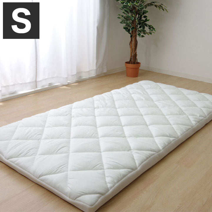 マットレス 100×195cm シングル 敷き布団 日本製 寝具 洗える 無地 『ライトウェーブマットレス』耐久性 通気性 保湿性 インテリア オールシーズン おしゃれ(代引不可)