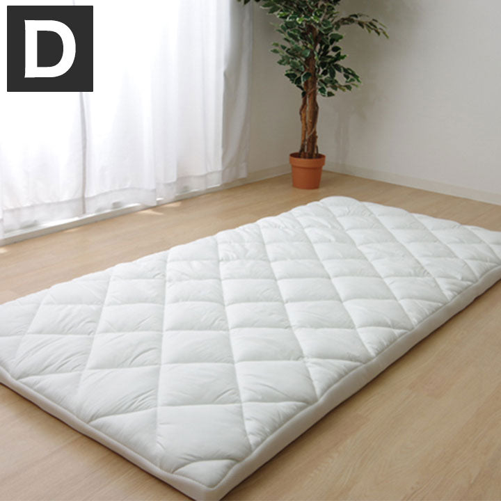 マットレス 140×195cm ダブル 敷き布団 日本製 寝具 洗える 無地 『ライトウェーブマットレス』 耐久性 通気性 保湿性 インテリア オールシーズン おしゃれ(代引不可)