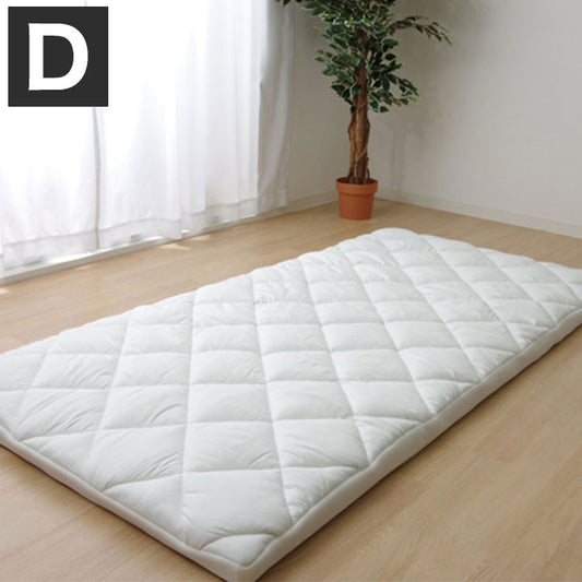マットレス 140×195cm ダブル 敷き布団 日本製 寝具 洗える 無地 『ライトウェーブマットレス』 耐久性 通気性 保湿性 インテリア オールシーズン おしゃれ(代引不可)