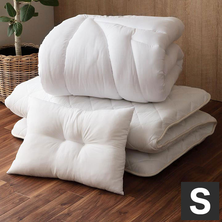 布団3点セット シングル 寝具 日本製 東レ テトロン綿 マッシュロン綿 掛け敷き枕3点セット 快適 便利 保温性 かさ高性 国産 寝具 インテリア おしゃれ オールシーズン 布団セット 寝具セット(代引不可)