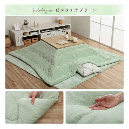 こたつ布団 正方形 無地調 パールグレー 約205×205cm ラピアス(代引不可)