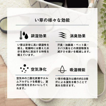 スリッパ ルームシューズ Mサイズ シンプル い草 消臭 コンフォート 前あき 通年 室内 自宅 オフィス 来客 在宅勤務 夏 インテリア 北欧 おしゃれ オールシーズン 在宅 リモートワーク(代引不可)
