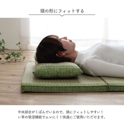 枕 まくら い草 消臭 ごろ寝 抗菌防臭 消臭 シンプル 小林製薬コバガード使用 約50×30cm ブルー クリア(代引不可)