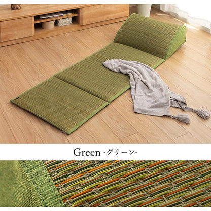 い草 マット クッション 頭部付き くつろぎ お昼寝 グリーン 約60×180cm(代引不可)