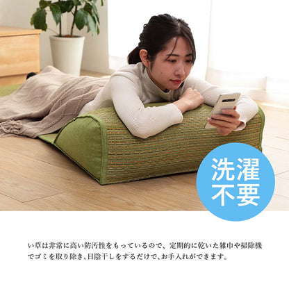 い草 マット クッション 頭部付き くつろぎ お昼寝 グリーン 約60×180cm(代引不可)