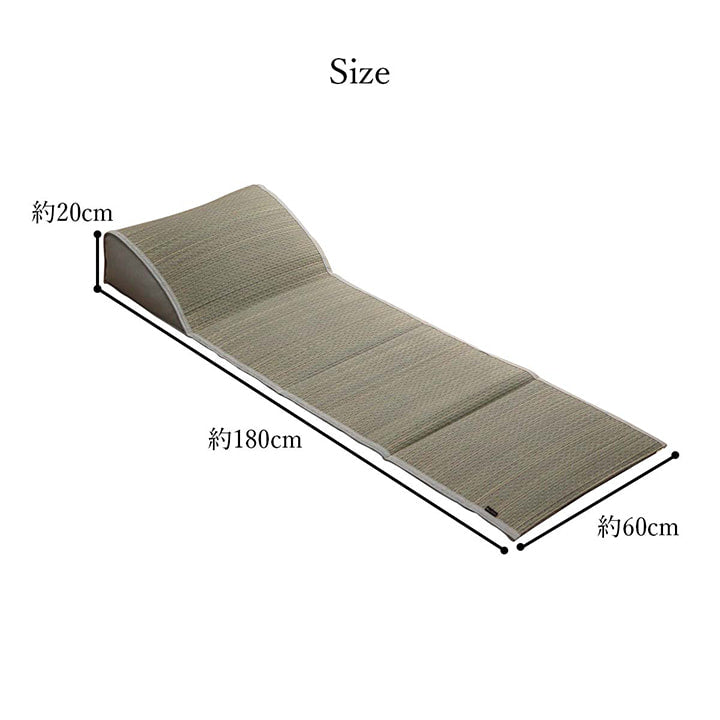 い草 マット クッション 頭部付き くつろぎ お昼寝 グリーン 約60×180cm(代引不可)