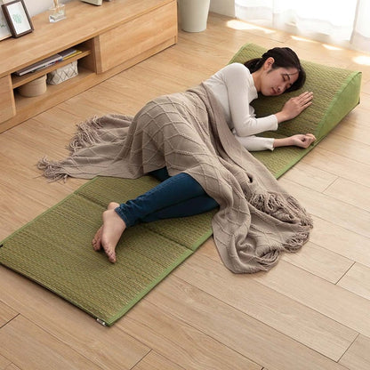 い草 マット クッション 頭部付き くつろぎ お昼寝 グリーン 約60×180cm(代引不可)