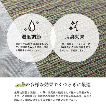 い草 マット クッション 頭部付き くつろぎ お昼寝 グリーン 約60×180cm(代引不可)