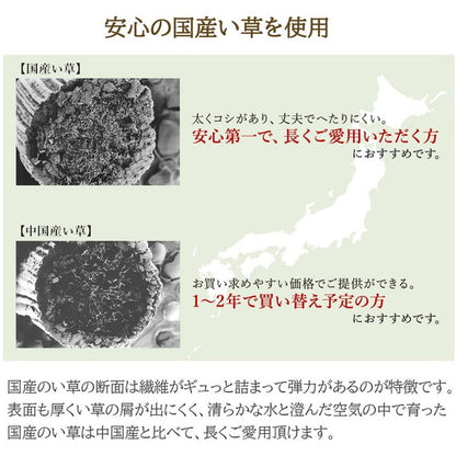 ラグ 正方形 約191×191cm マット 国産 日本製 い草 高級感 エレガンス 消臭 自然素材 滑り止め加工 不織布 カーペット ラグマット インテリア 北欧 おしゃれ お洒落 オールシーズン(代引不可)