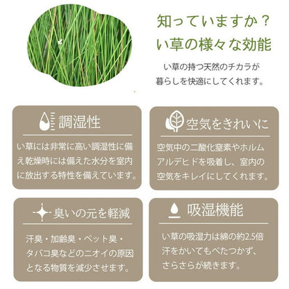 ラグ 正方形 約191×191cm マット 国産 日本製 い草 高級感 エレガンス 消臭 自然素材 滑り止め加工 不織布 カーペット ラグマット インテリア 北欧 おしゃれ お洒落 オールシーズン(代引不可)