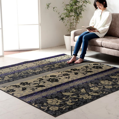 ラグ 長方形 約191×250cm マット 国産 日本製 い草 高級感 エレガンス 消臭 自然素材 滑り止め加工 不織布 カーペット ラグマット インテリア 北欧 おしゃれ お洒落 オールシーズン(代引不可)