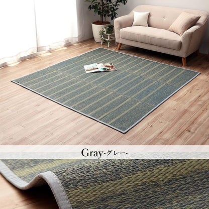 ラグ 3畳 180×240cm 長方形 い草 自然素材 シンプル ボーダー 裏面すべり止め付き 滑りにくい 抗菌防臭(代引不可)