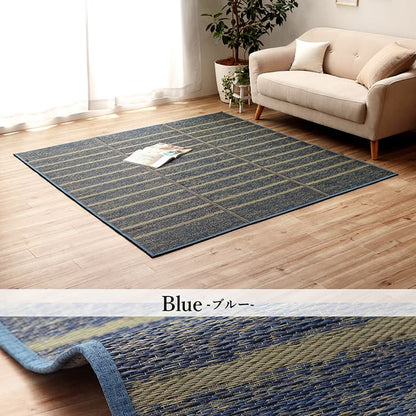 ラグ 6畳 240×320cm 長方形 い草 自然素材 シンプル ボーダー 裏面すべり止め付き 滑りにくい 抗菌防臭(代引不可)