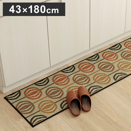 キッチンマット 約43×180cm おしゃれ い草 い草ラグ 抗菌防臭 カーペット インテリア おすすめ かわいい 国産 日本製 滑り止め カーペット マット オールシーズン(代引不可)